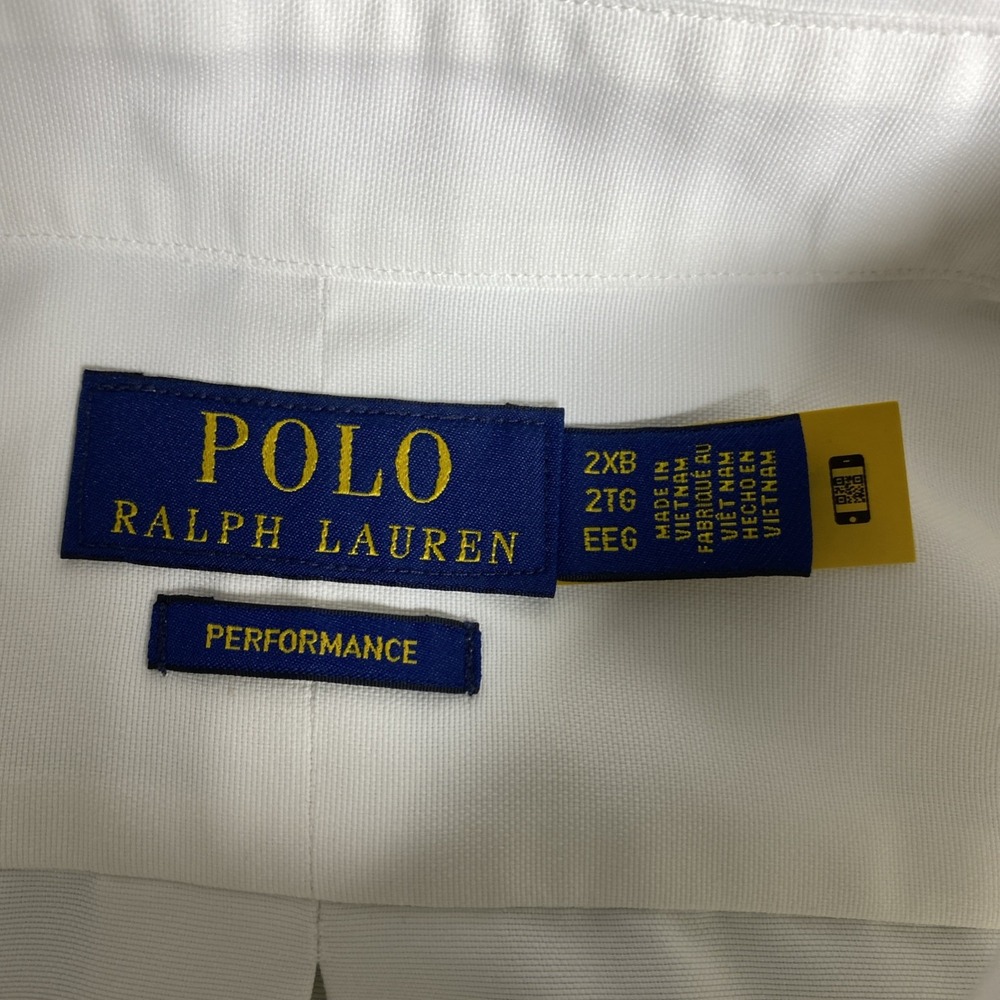 Polo Ralph Lauren Performance Shirt Mens 2XB Solid White Long Sleeve Button Down - Picture 3 of 8